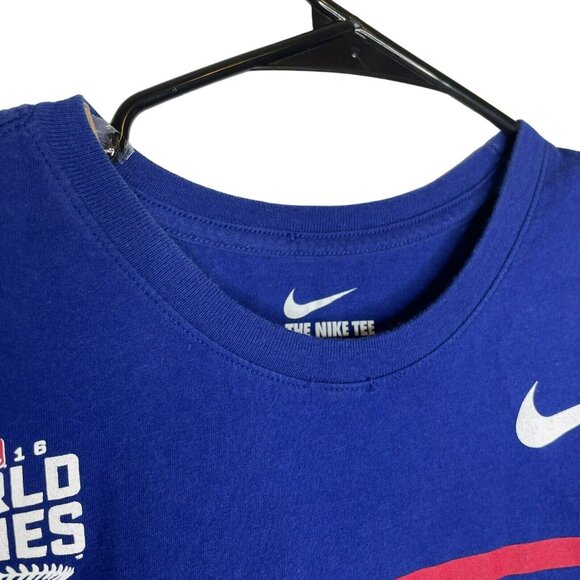 NIKE Chicago CUBS Mens LG Tee Shirt 2016 Baseball World Series Lovable Winners - Picture 2 of 8